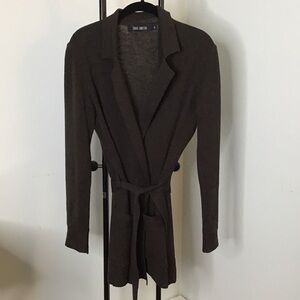 French Connection Chocolate Brown Knit Cardigan